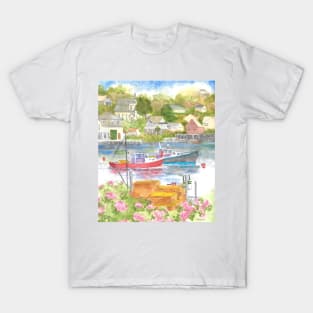 Stonington Maine Harbor Scene T-Shirt